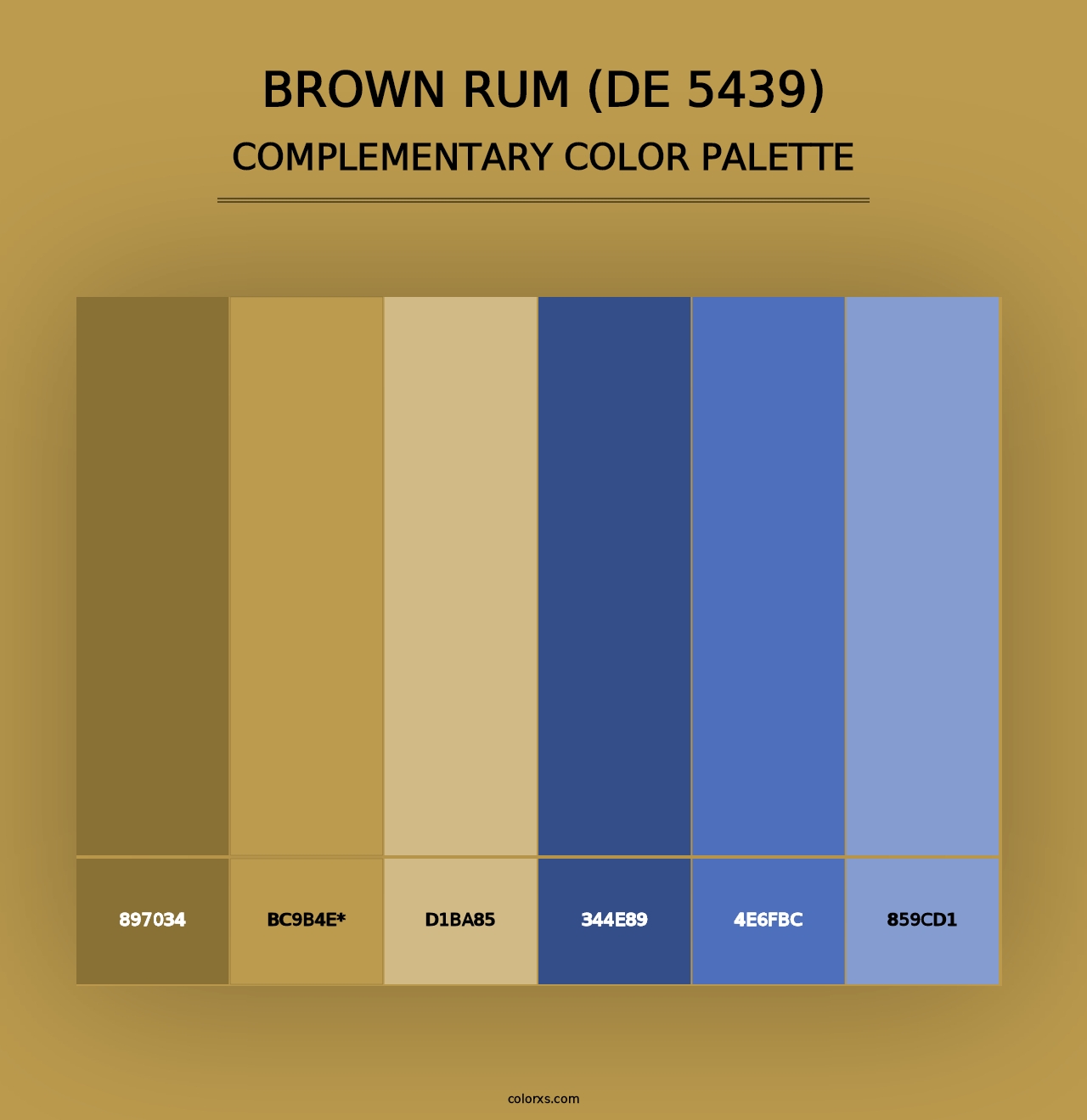 Brown Rum (DE 5439) - Complementary Color Palette