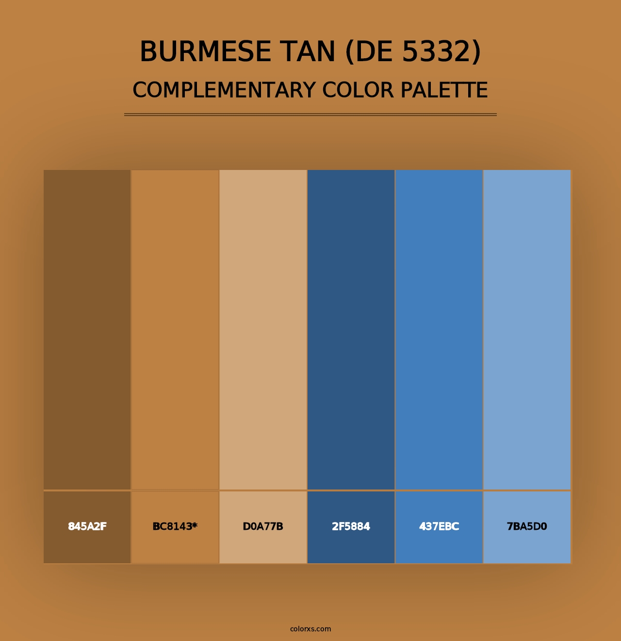 Burmese Tan (DE 5332) - Complementary Color Palette