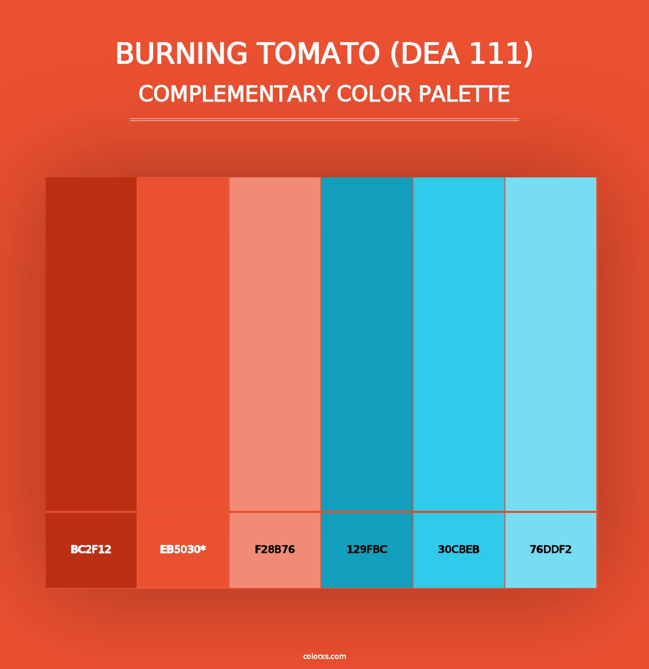 Burning Tomato (DEA 111) - Complementary Color Palette