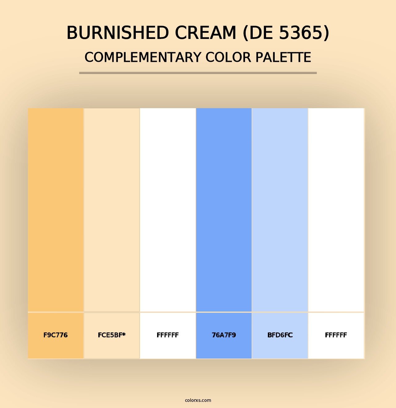 Burnished Cream (DE 5365) - Complementary Color Palette