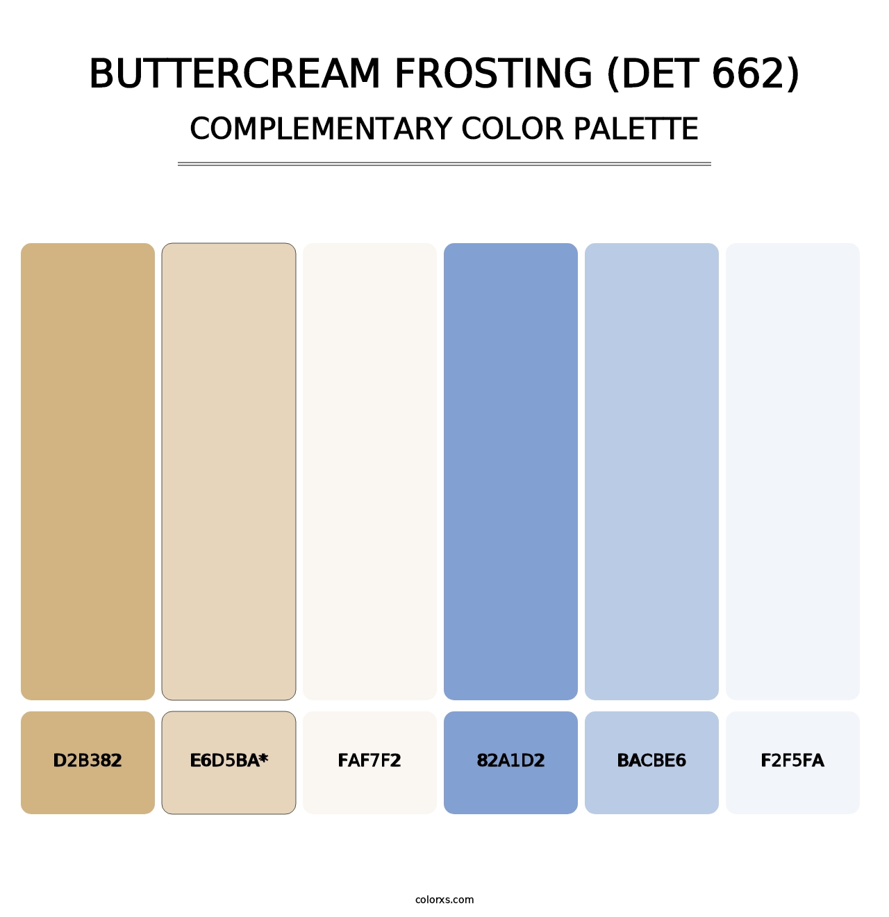 Buttercream Frosting (DET 662) - Complementary Color Palette