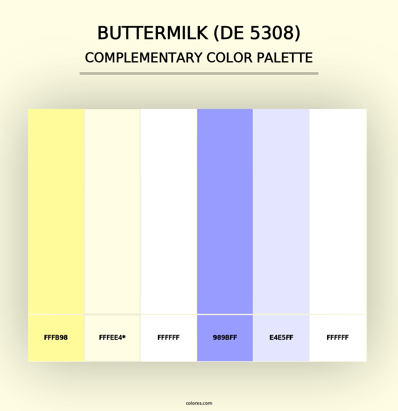 Buttermilk (DE 5308) - Complementary Color Palette