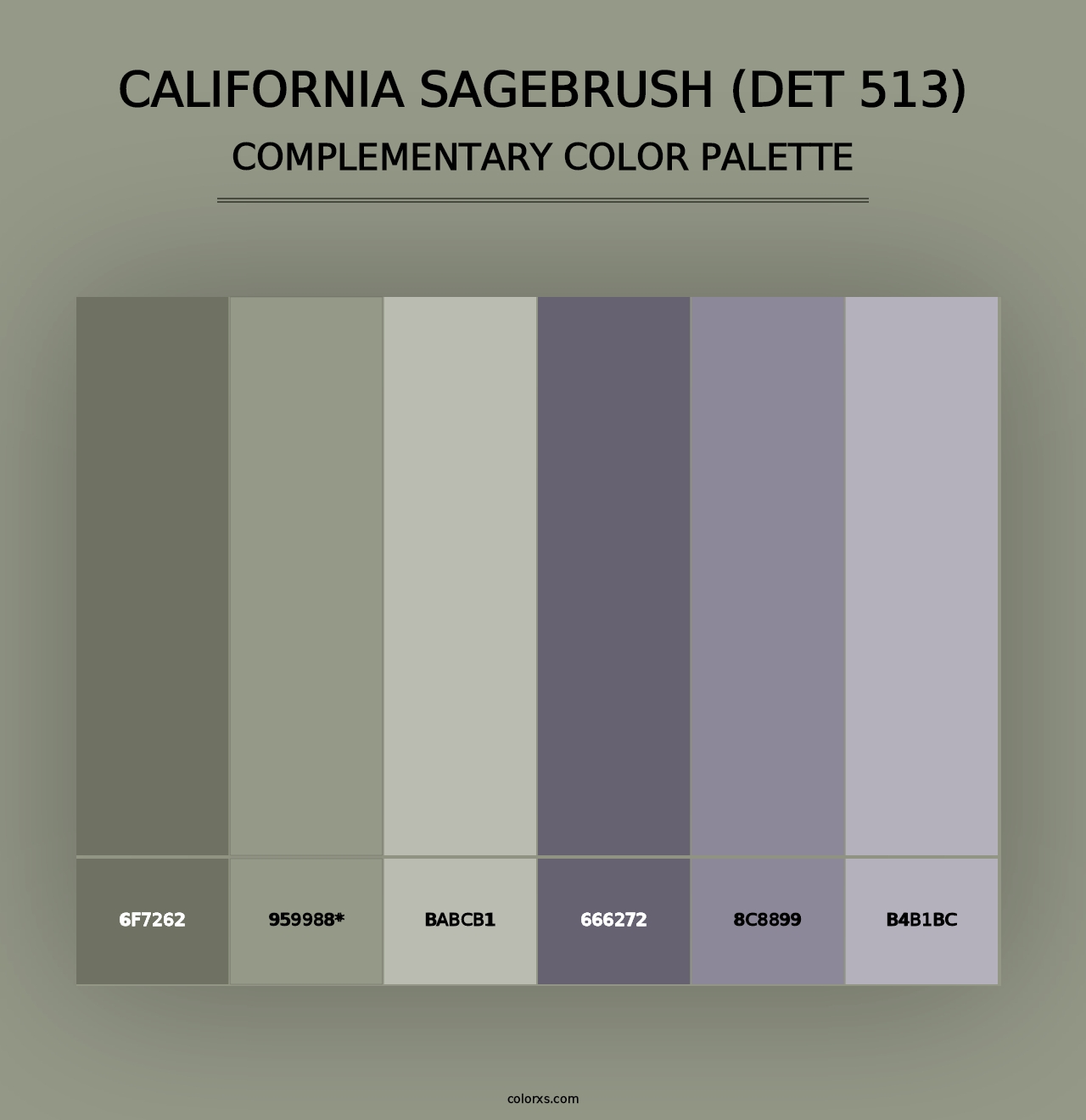 California Sagebrush (DET 513) - Complementary Color Palette