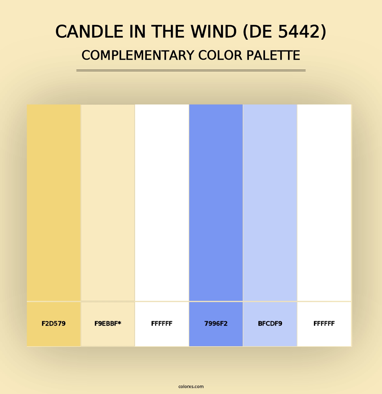 Candle in the Wind (DE 5442) - Complementary Color Palette