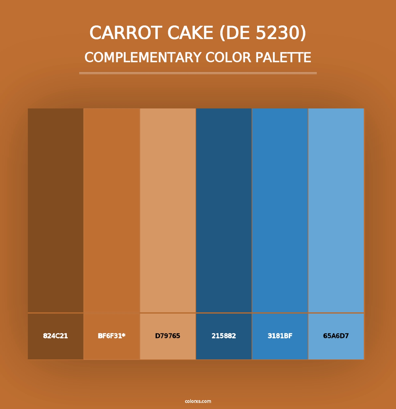 Carrot Cake (DE 5230) - Complementary Color Palette