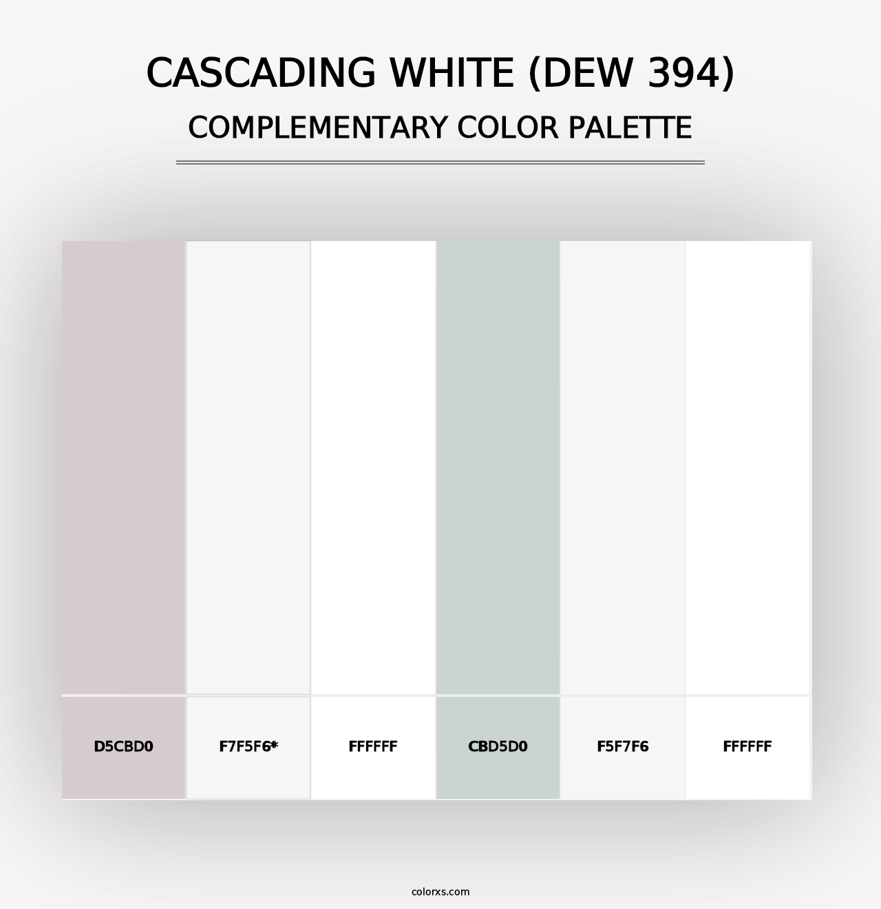 Cascading White (DEW 394) - Complementary Color Palette