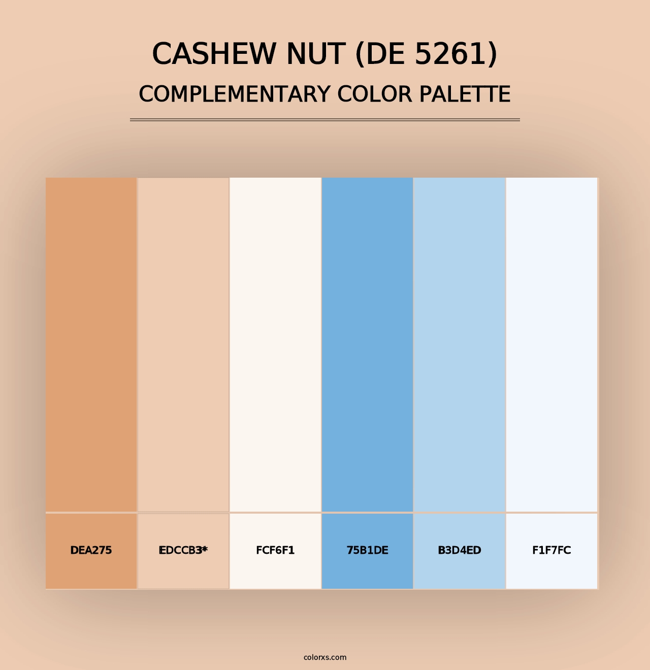 Cashew Nut (DE 5261) - Complementary Color Palette