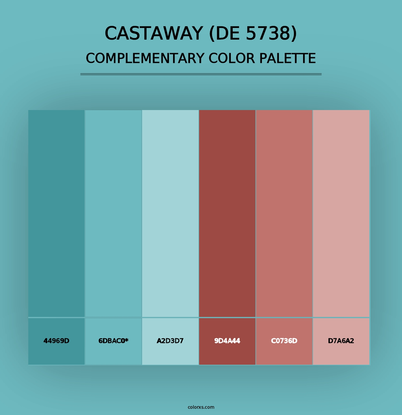 Castaway (DE 5738) - Complementary Color Palette