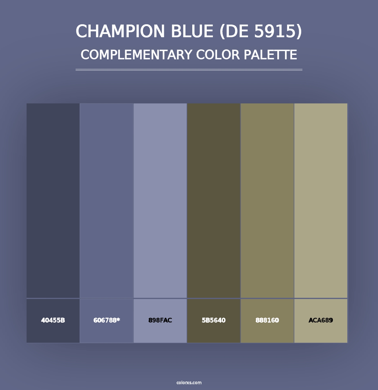 Champion Blue (DE 5915) - Complementary Color Palette