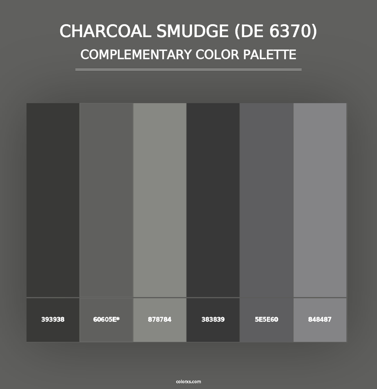 Charcoal Smudge (DE 6370) - Complementary Color Palette