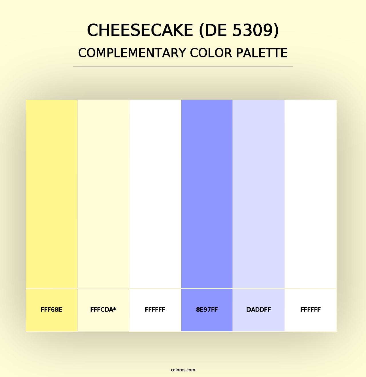 Cheesecake (DE 5309) - Complementary Color Palette