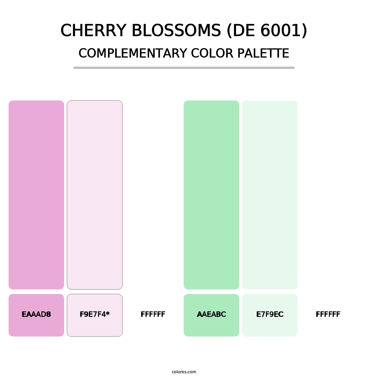 Cherry Blossoms (DE 6001) - Complementary Color Palette