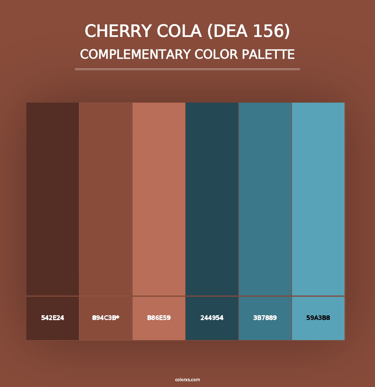 Cherry Cola (DEA 156) - Complementary Color Palette