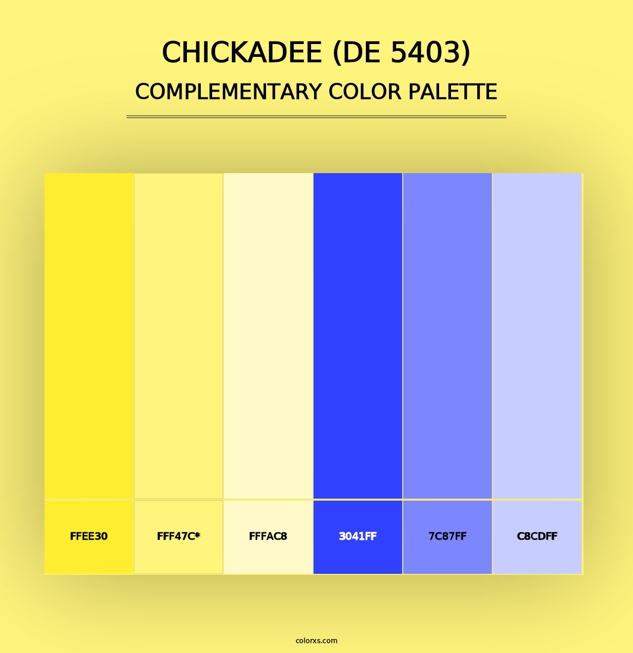 Chickadee (DE 5403) - Complementary Color Palette