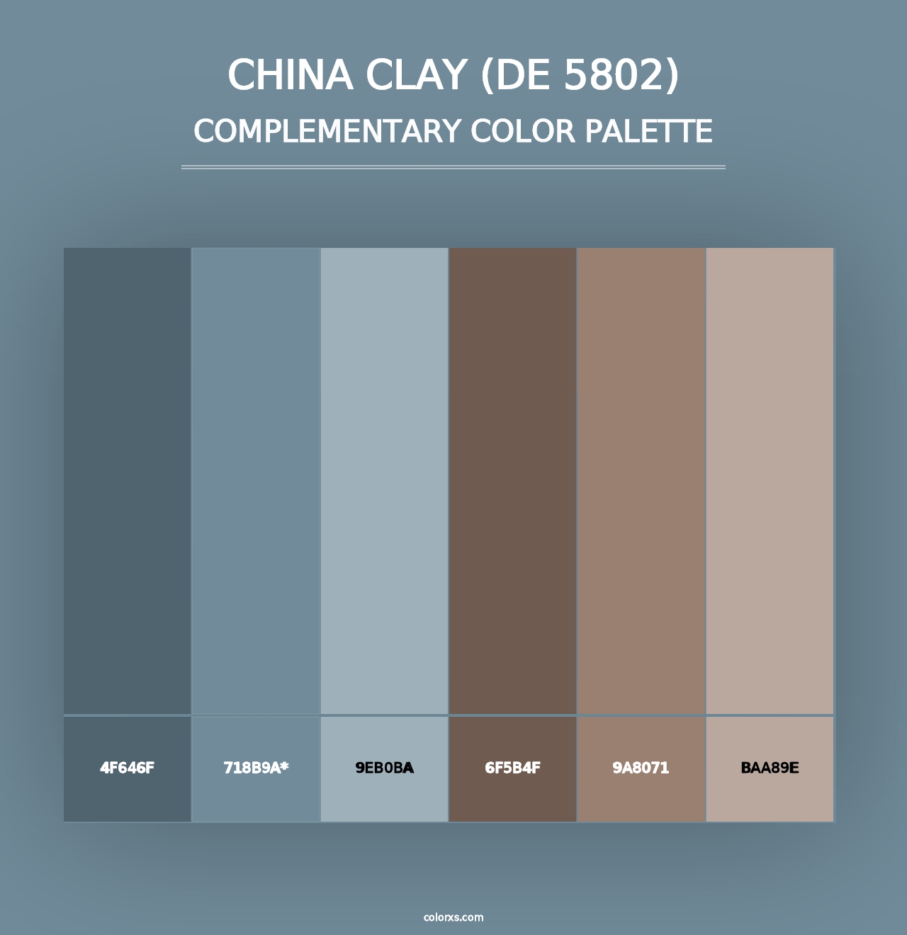 China Clay (DE 5802) - Complementary Color Palette