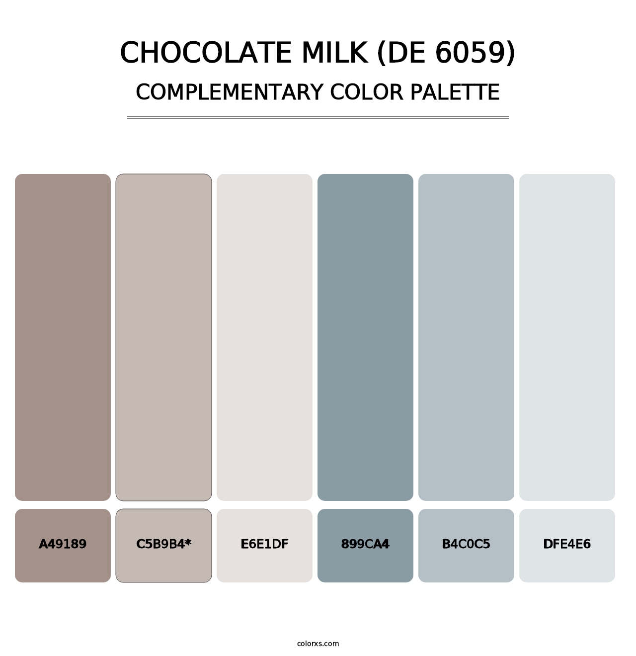 Chocolate Milk (DE 6059) - Complementary Color Palette