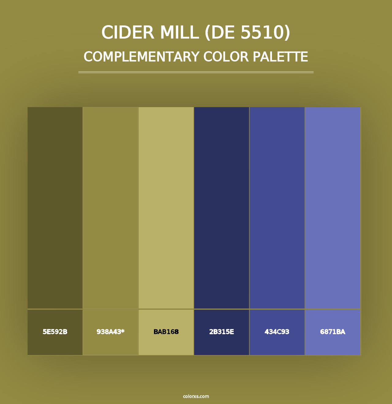 Cider Mill (DE 5510) - Complementary Color Palette