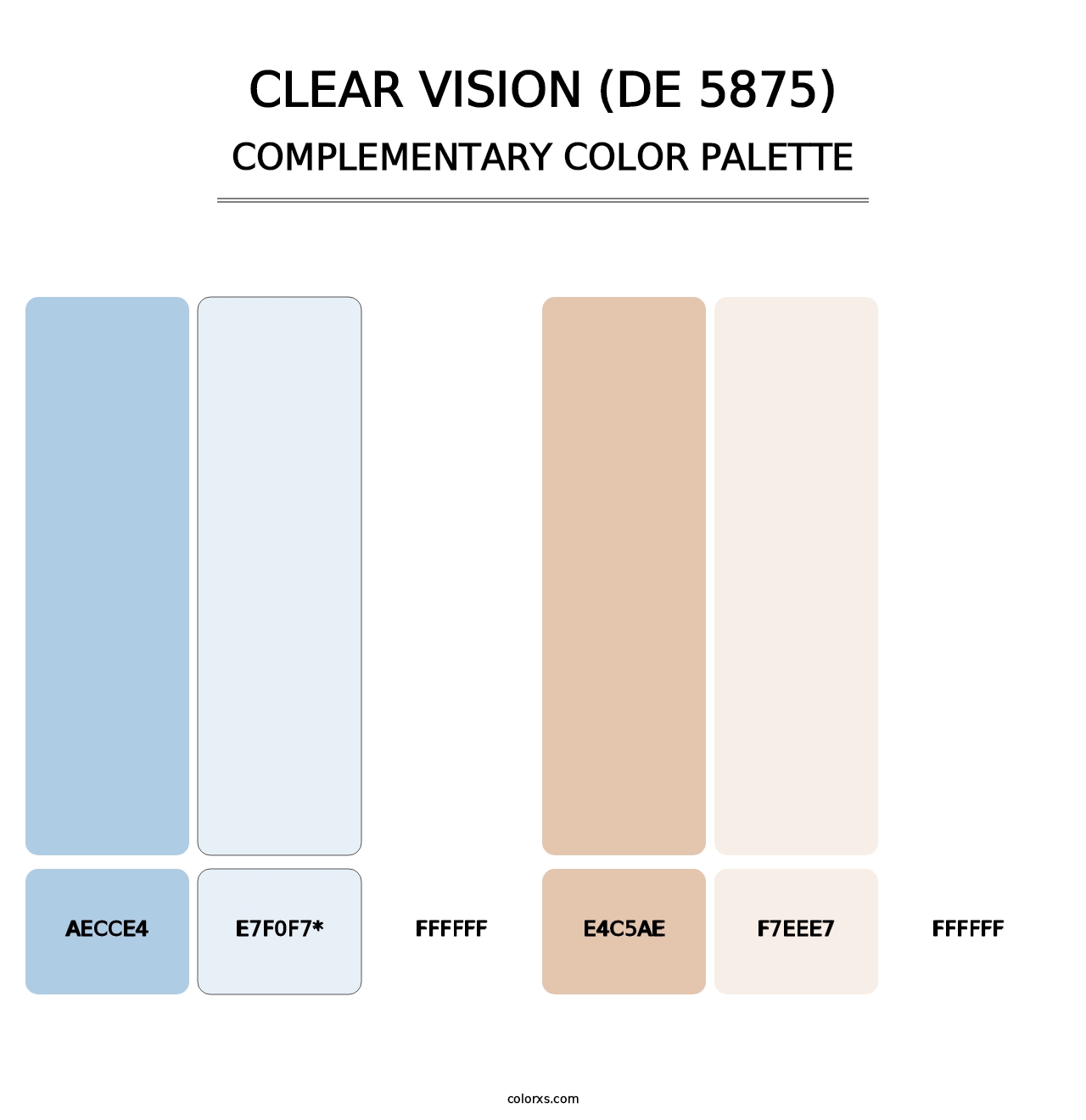 Clear Vision (DE 5875) - Complementary Color Palette