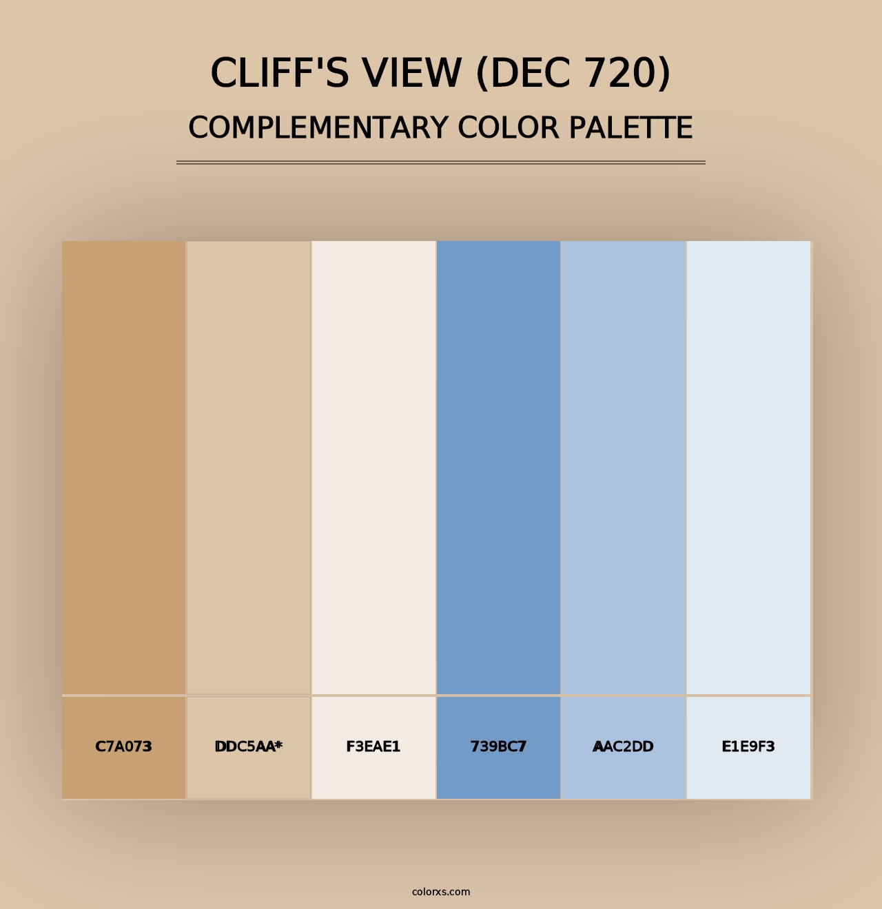 Cliff's View (DEC 720) - Complementary Color Palette