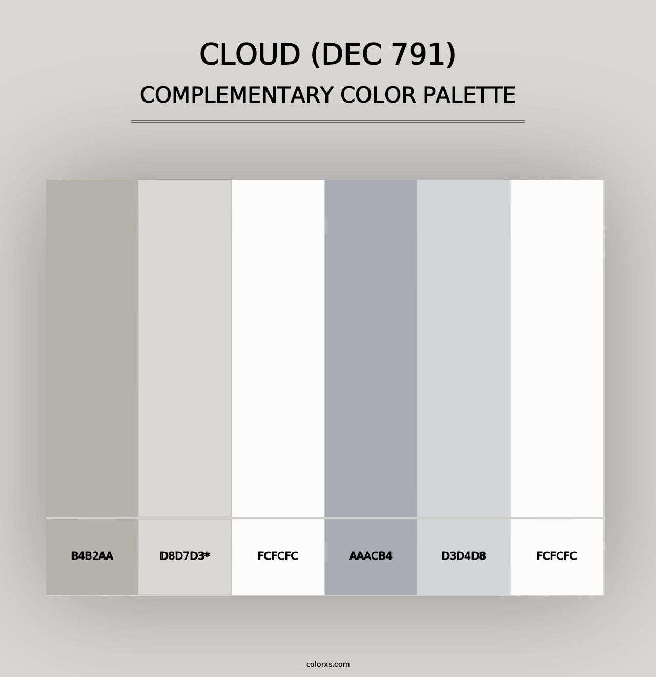 Cloud (DEC 791) - Complementary Color Palette