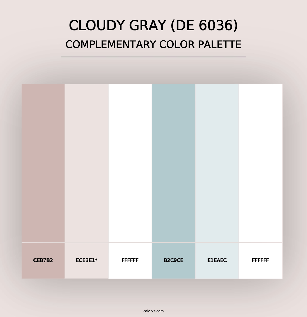 Cloudy Gray (DE 6036) - Complementary Color Palette