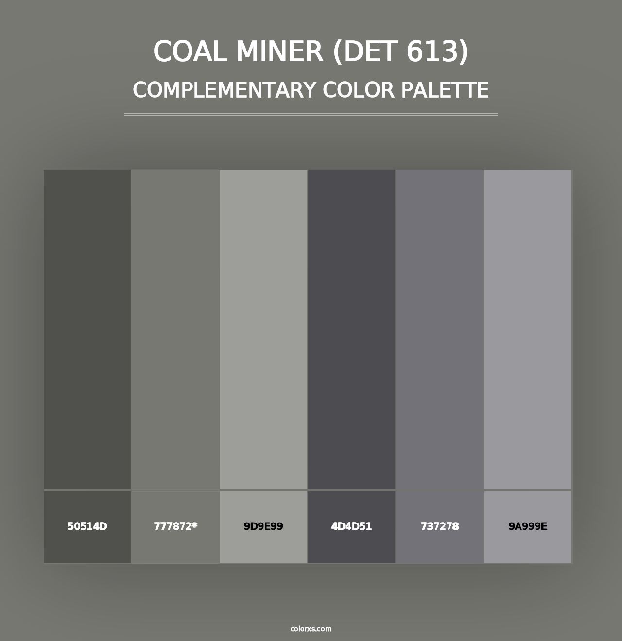 Coal Miner (DET 613) - Complementary Color Palette