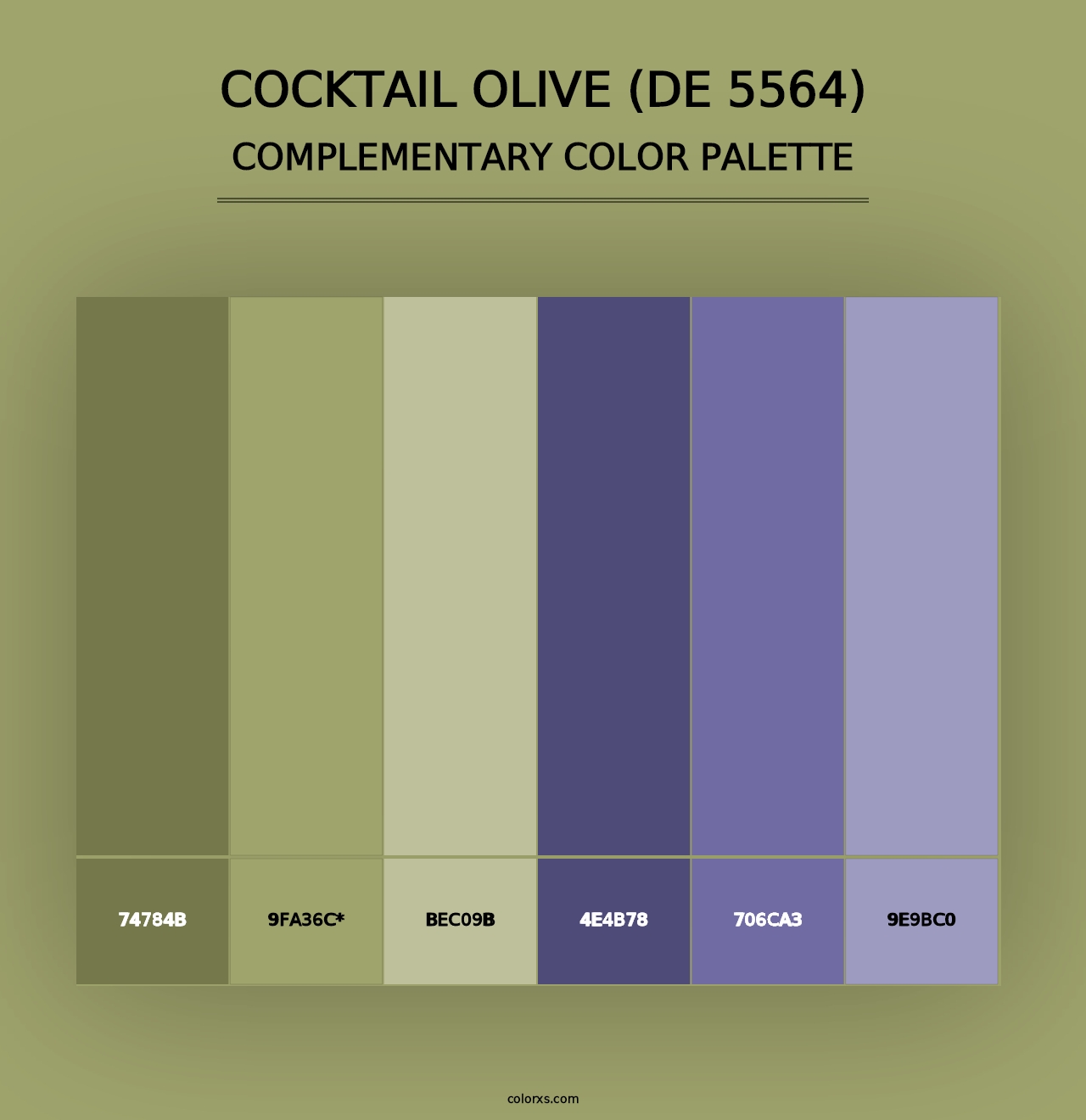 Cocktail Olive (DE 5564) - Complementary Color Palette