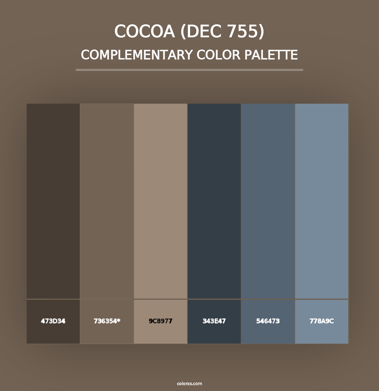 Cocoa (DEC 755) - Complementary Color Palette