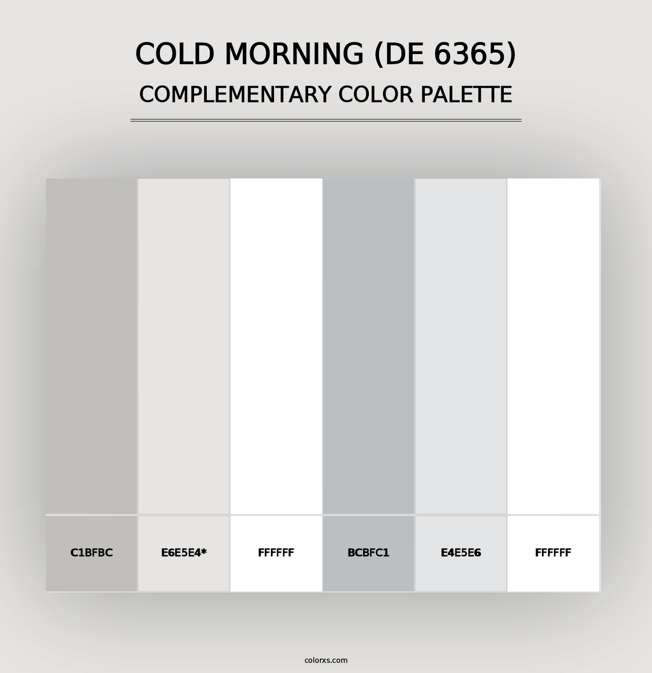 Cold Morning (DE 6365) - Complementary Color Palette