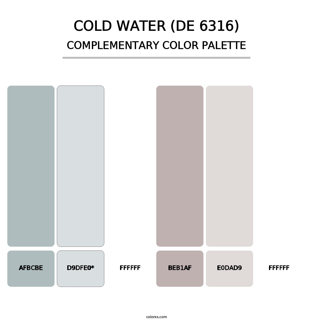 Cold Water (DE 6316) - Complementary Color Palette