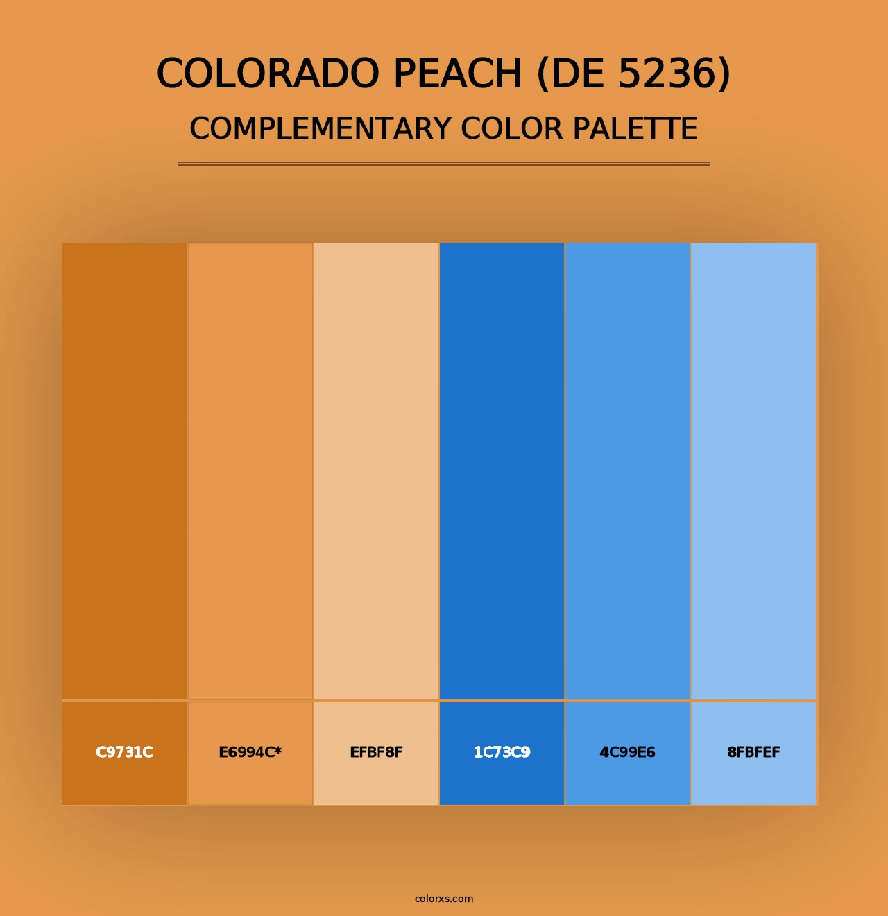 Colorado Peach (DE 5236) - Complementary Color Palette