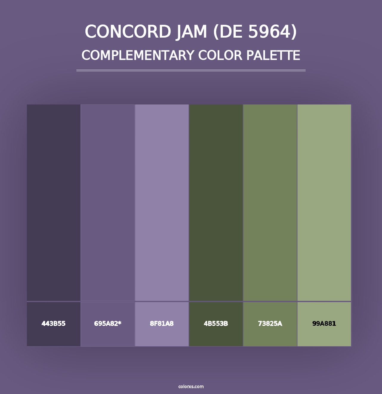 Concord Jam (DE 5964) - Complementary Color Palette