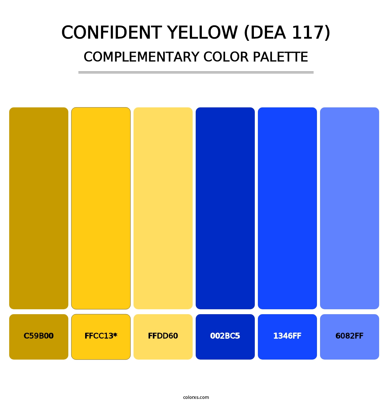 Confident Yellow (DEA 117) - Complementary Color Palette