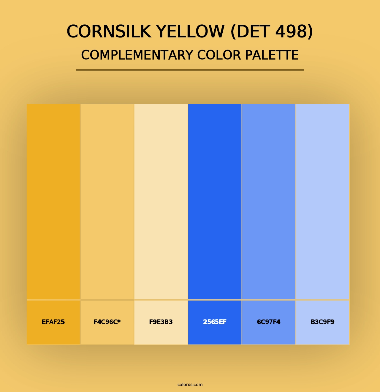 Cornsilk Yellow (DET 498) - Complementary Color Palette