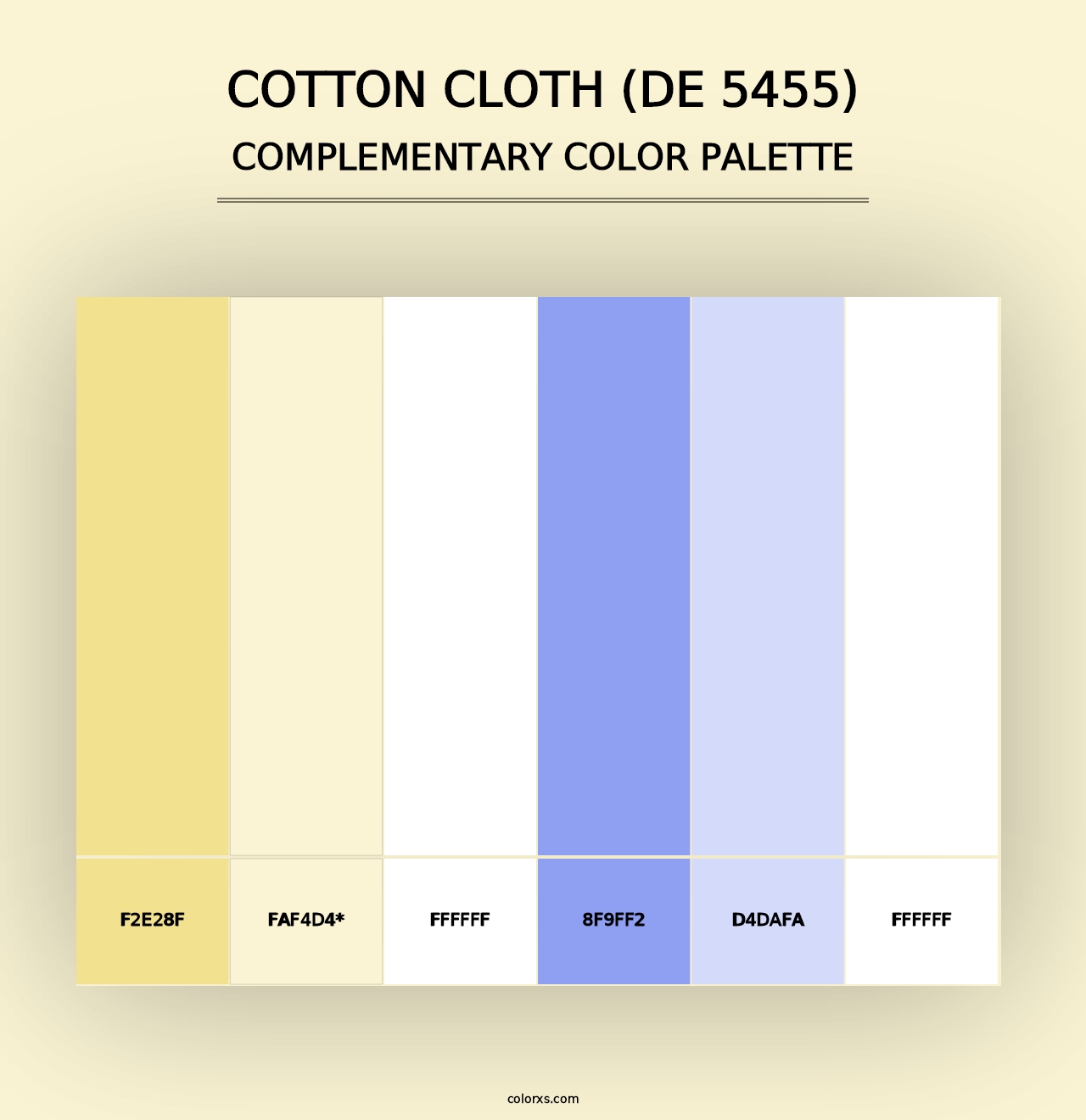 Cotton Cloth (DE 5455) - Complementary Color Palette