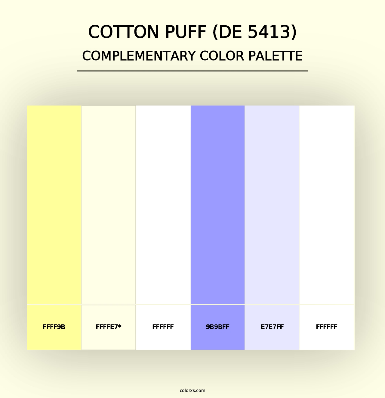 Cotton Puff (DE 5413) - Complementary Color Palette