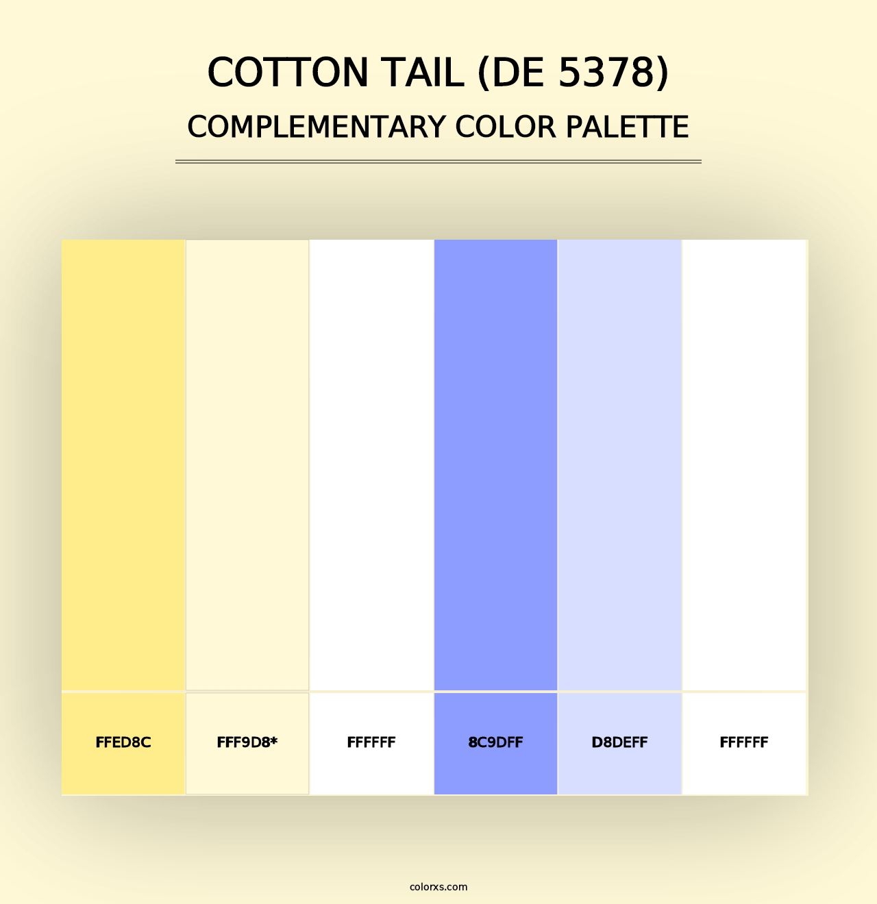 Cotton Tail (DE 5378) - Complementary Color Palette