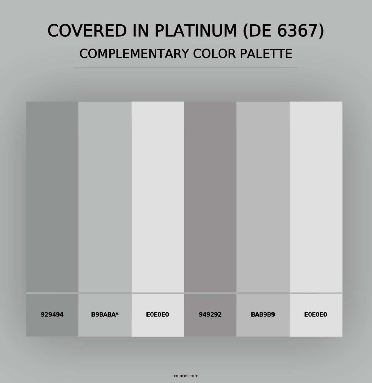 Covered in Platinum (DE 6367) - Complementary Color Palette