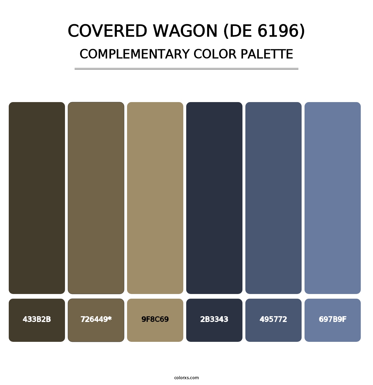 Covered Wagon (DE 6196) - Complementary Color Palette