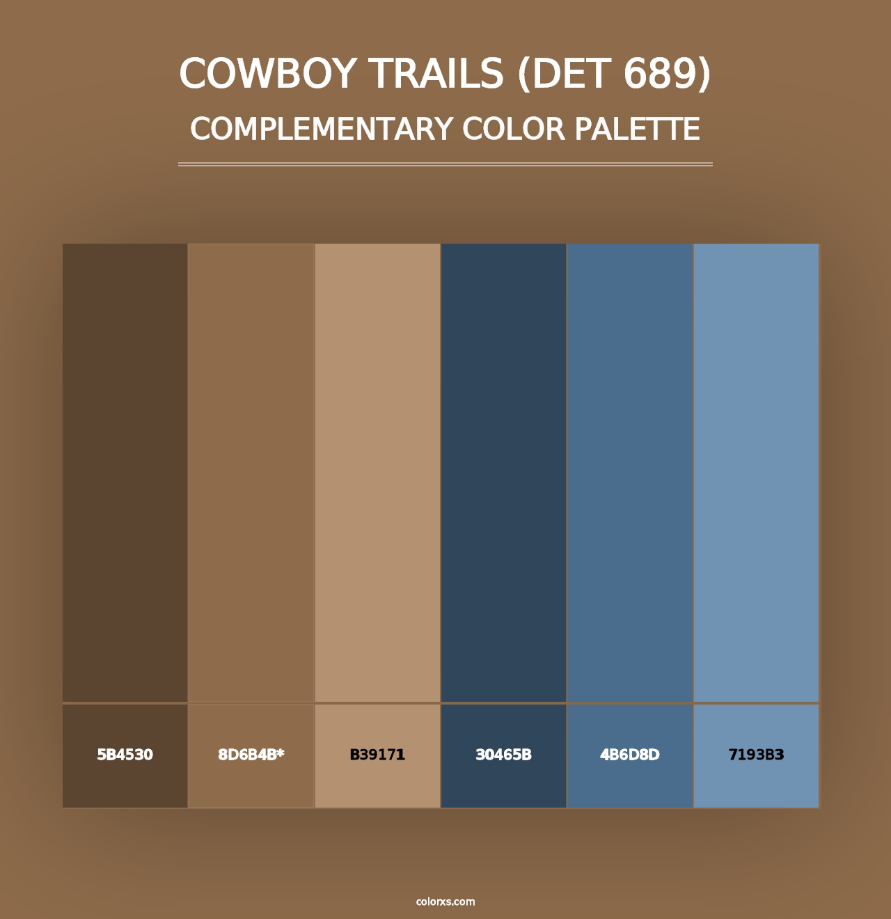 Cowboy Trails (DET 689) - Complementary Color Palette