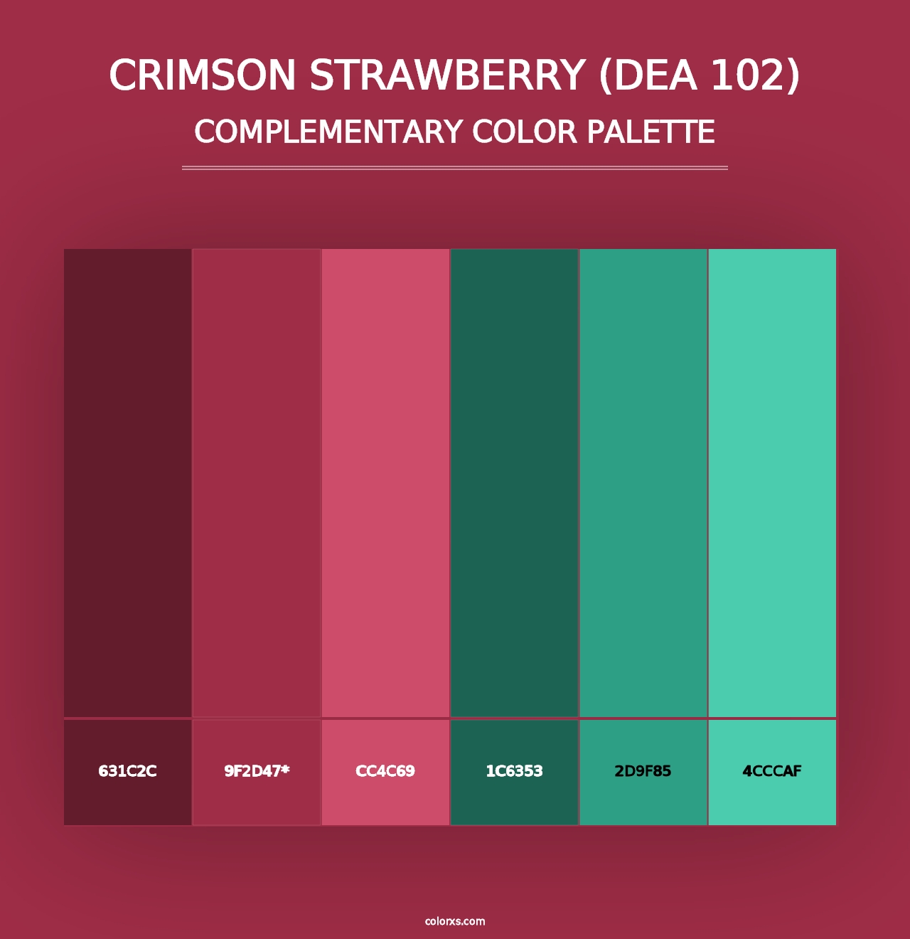 Crimson Strawberry (DEA 102) - Complementary Color Palette