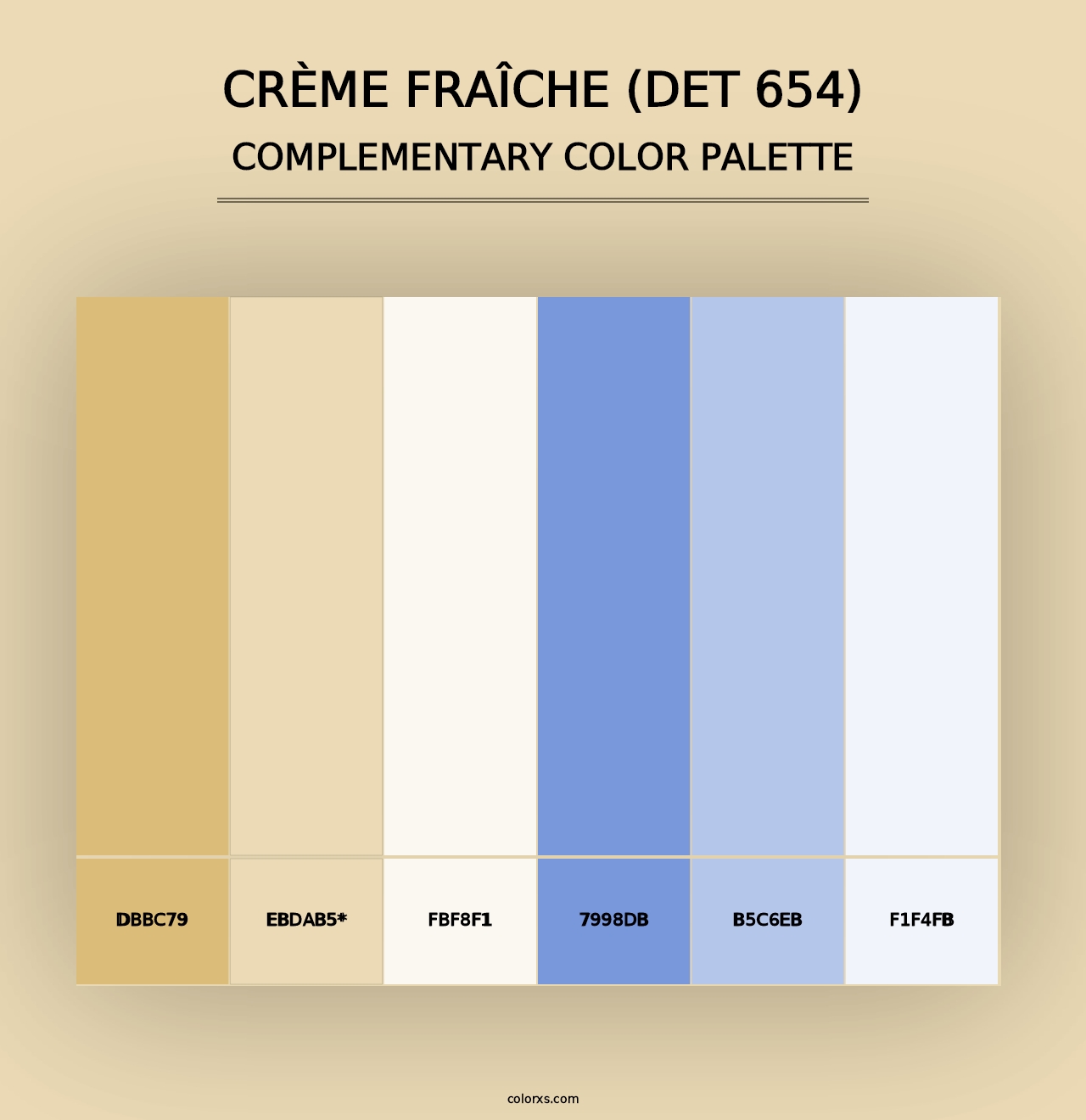 Crème Fraîche (DET 654) - Complementary Color Palette