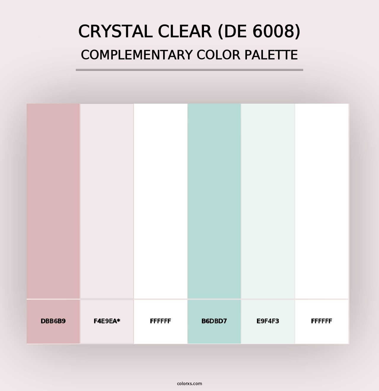 Crystal Clear (DE 6008) - Complementary Color Palette