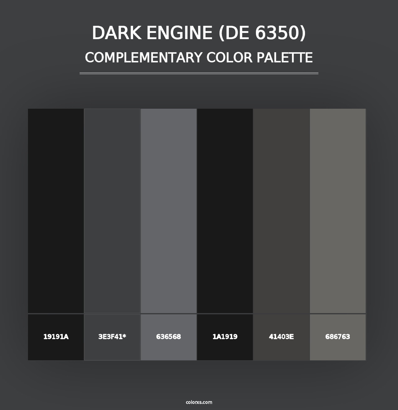 Dark Engine (DE 6350) - Complementary Color Palette