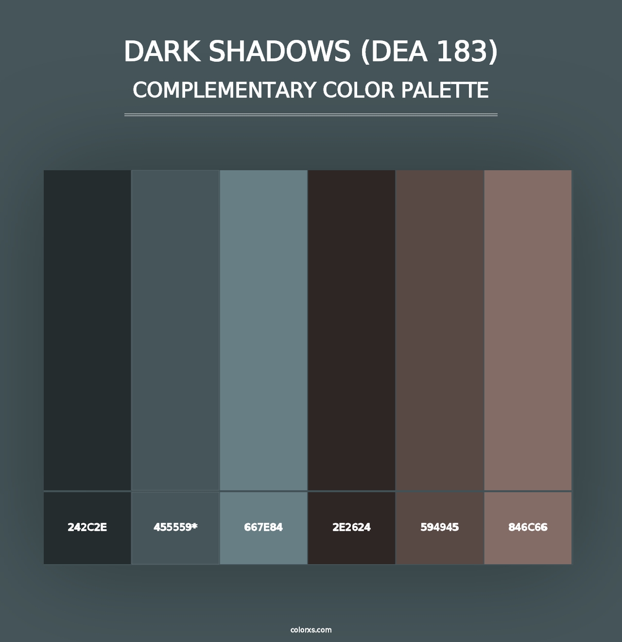 Dark Shadows (DEA 183) - Complementary Color Palette