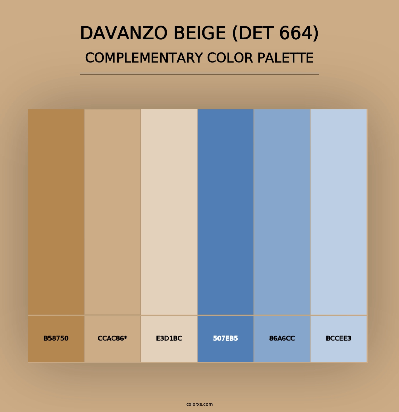 DaVanzo Beige (DET 664) - Complementary Color Palette