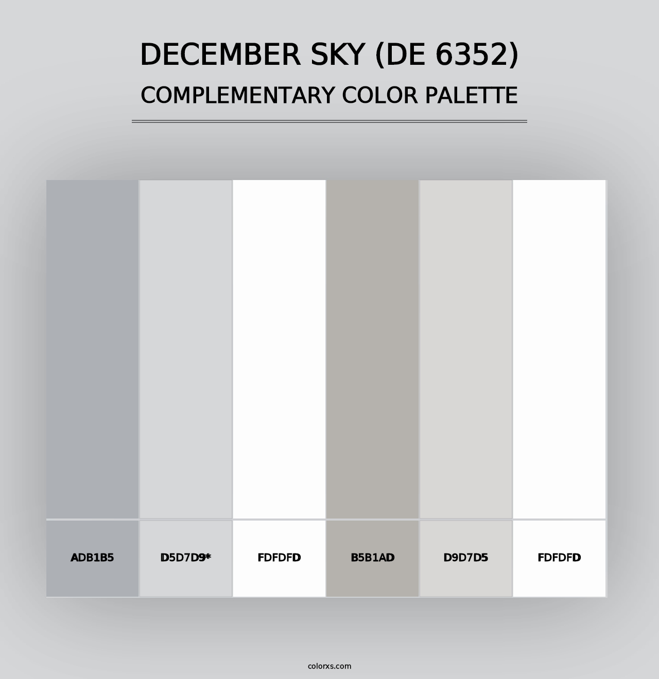 December Sky (DE 6352) - Complementary Color Palette