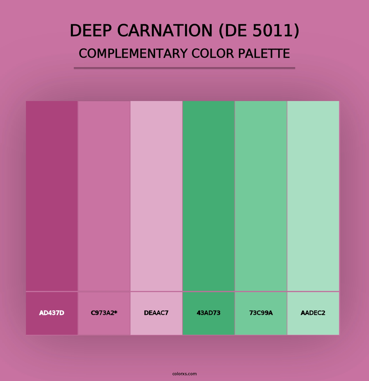 Deep Carnation (DE 5011) - Complementary Color Palette