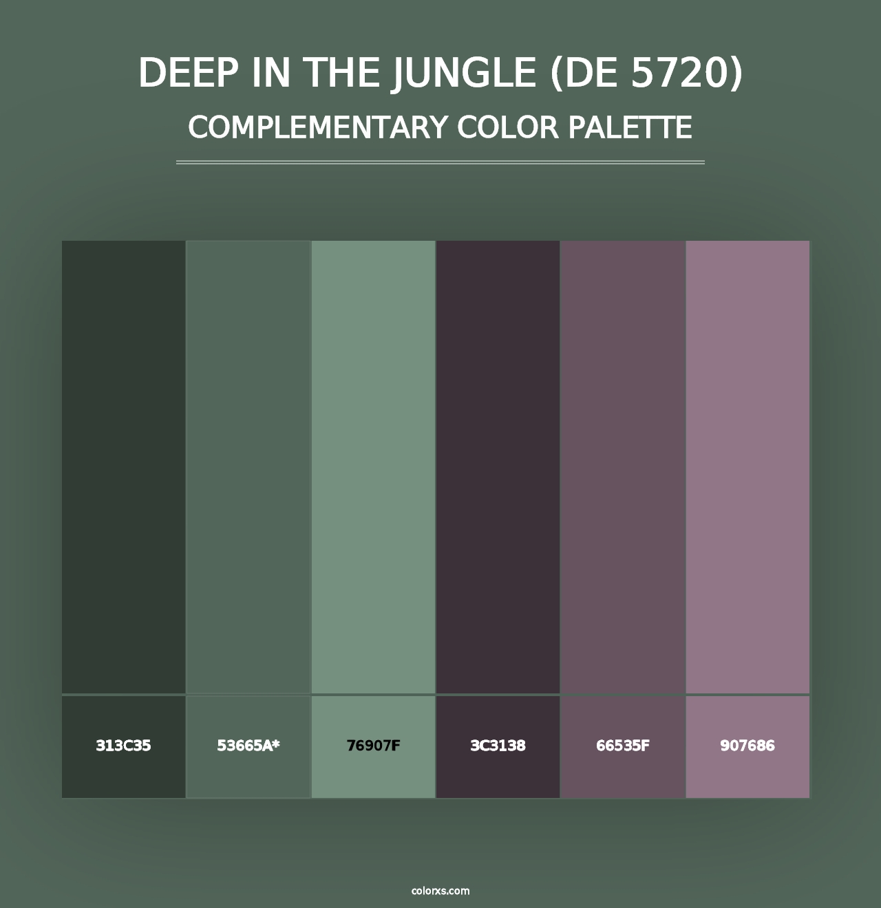 Deep in the Jungle (DE 5720) - Complementary Color Palette