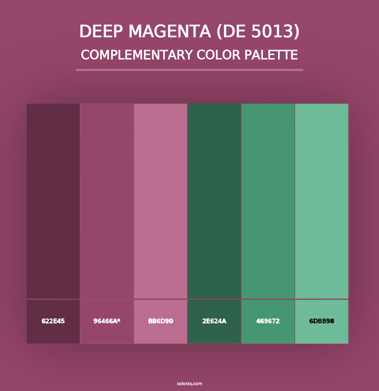 Deep Magenta (DE 5013) - Complementary Color Palette